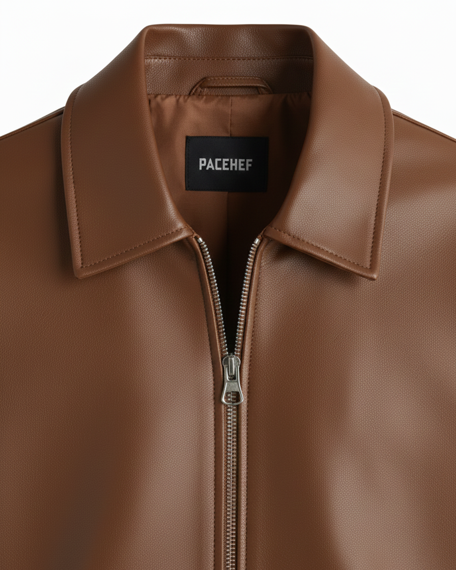 TAN BROWN LEATHER JACKET